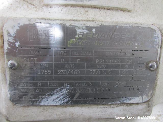 Used Patterson-Kelley Twin Shell Solids Processor, 20 Cubic Feet. Stainless steel construction, 65#/cu ft max density, rated full vacuum at 250 internal, jacketed for 30 psi at 250 f, apporximately 2...