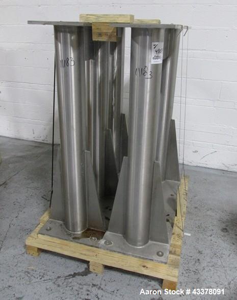 Used Patterson-Kelley Twin Shell Solids Processor, 20 Cubic Feet. Stainless steel construction, 65#/cu ft max density, rated full vacuum at 250 internal, jacketed for 30 psi at 250 f, apporximately 2...