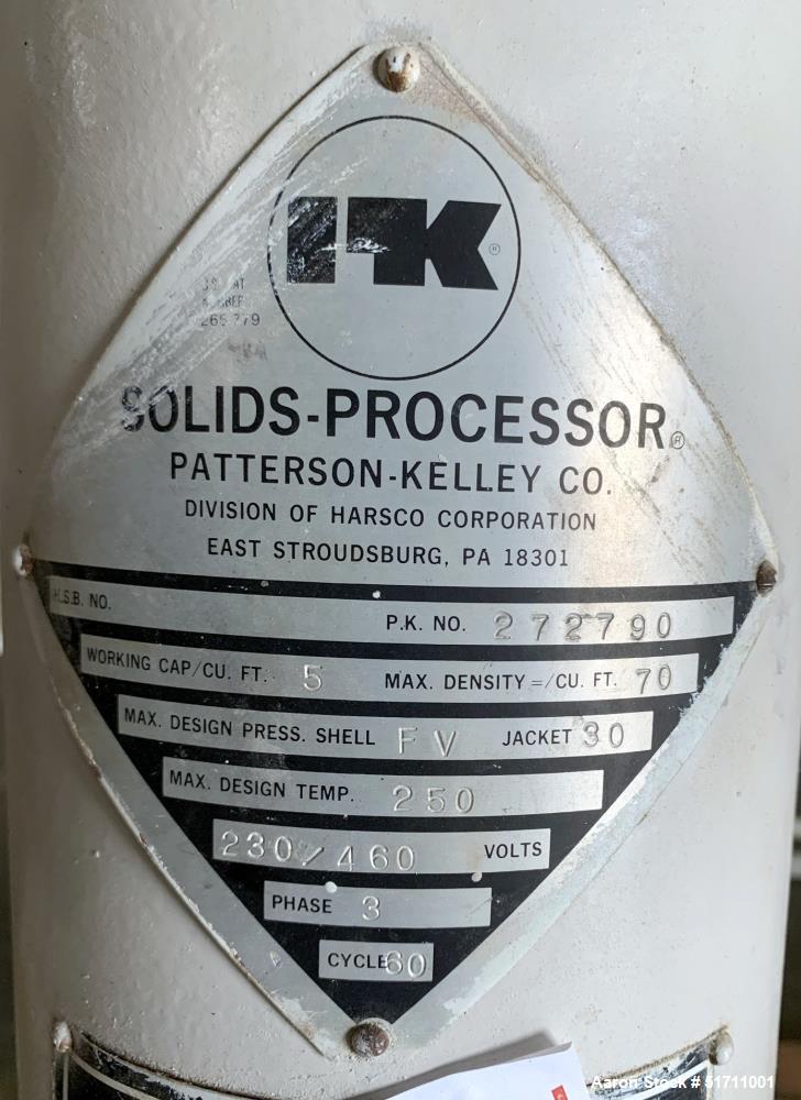 PK Patterson Kelley Twin Shell 5 Cubic Feet Solids Processor