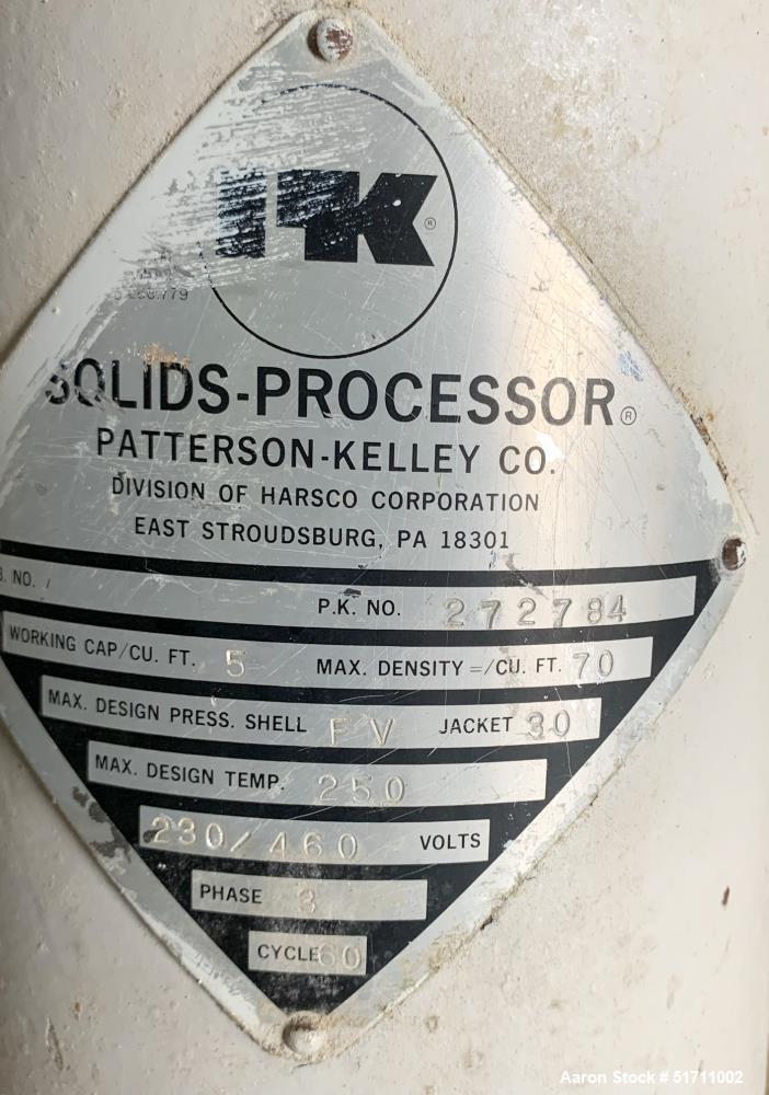Patterson Kelley 5 Cubic Feet Twin Shell Solids Processor
