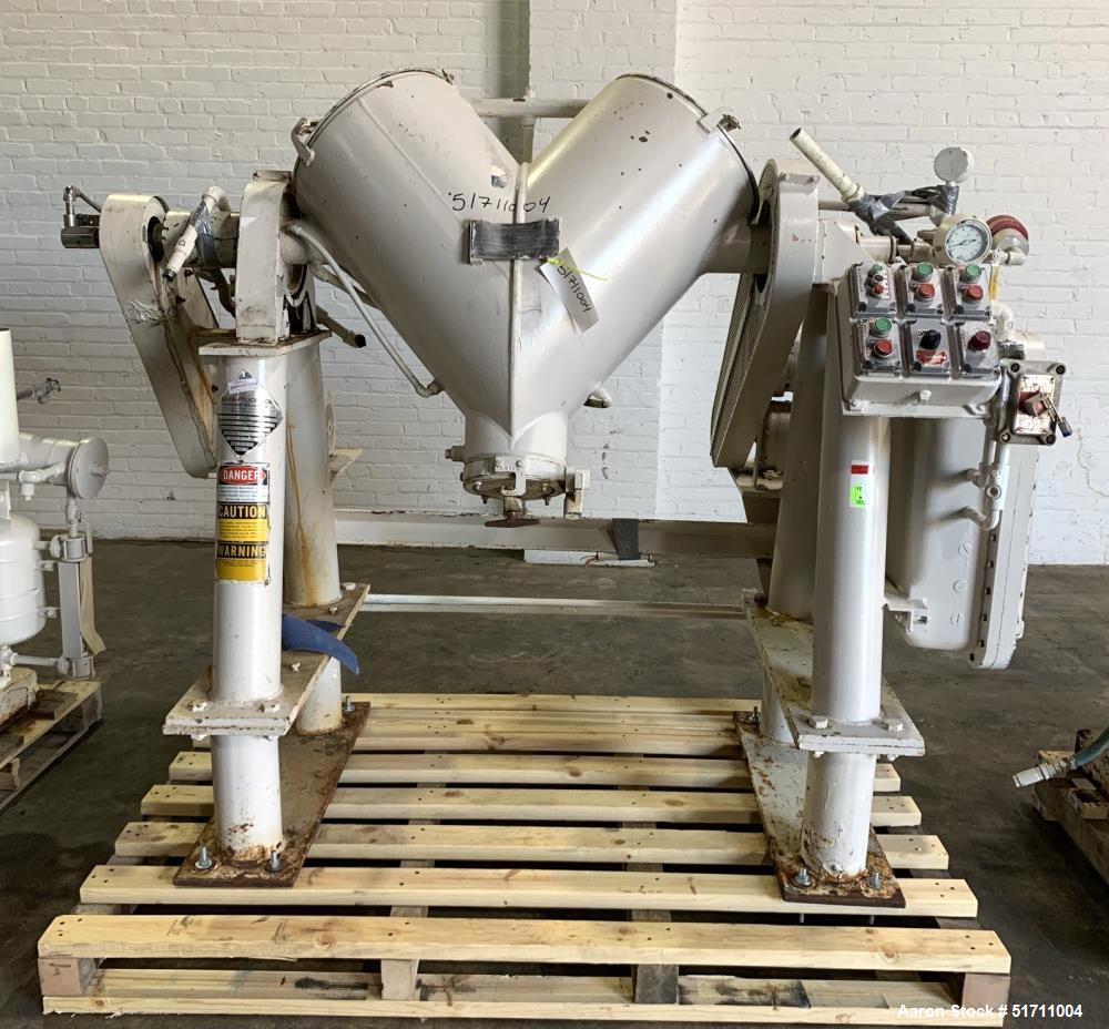 Used Industrial Patterson Kelley Twin Shell Solids Processor – 3 Cubic Feet, Vacuum & XP Motor