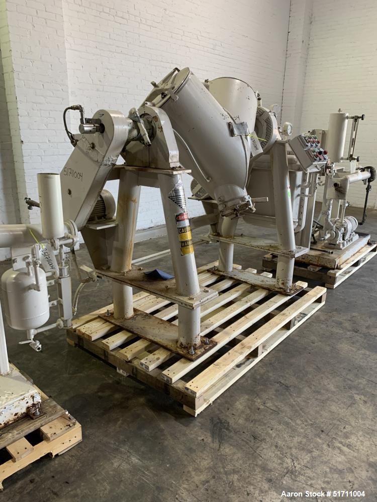 Used Industrial Patterson Kelley Twin Shell Solids Processor – 3 Cubic Feet, Vacuum & XP Motor
