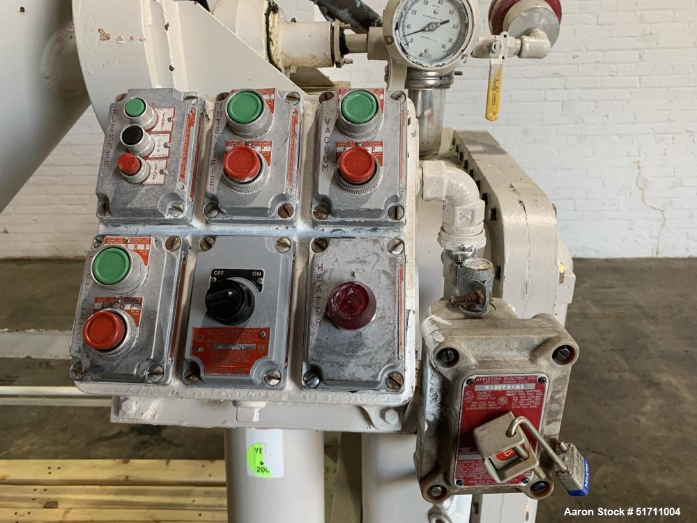 Used Industrial Patterson Kelley Twin Shell Solids Processor – 3 Cubic Feet, Vacuum & XP Motor