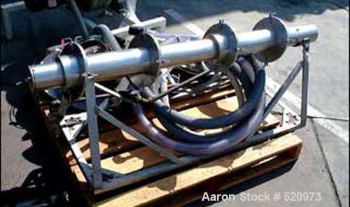 USED: 40 cu ft Patterson Kelley twin shell solids processor vacuumdryer, stainless steel construction, rated full vacuum internal,jacketed, high speed liquid feed bar with 15 hp motor, 5 hp variables...