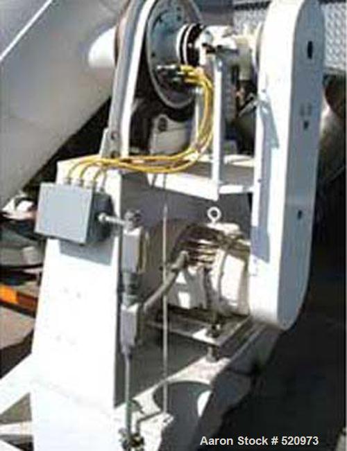 USED: 40 cu ft Patterson Kelley twin shell solids processor vacuumdryer, stainless steel construction, rated full vacuum internal,jacketed, high speed liquid feed bar with 15 hp motor, 5 hp variables...