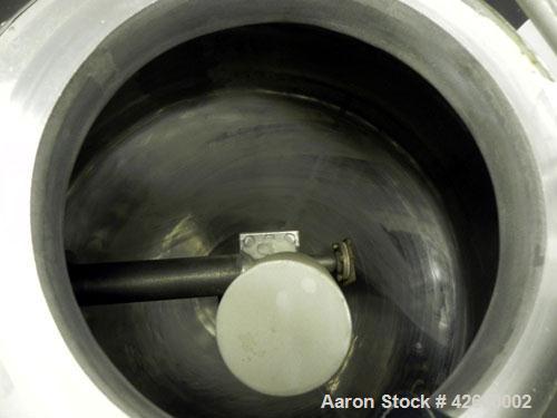 Used Patterson Industries Double Cone Vacuum Dryer. 8.7 Cubic feet working capacity, 12.4 total, Hastelloy C276. Rated 60 pounds per cubic foot. Internal rated full vacuum or 25 psi at 300 deg F, car...
