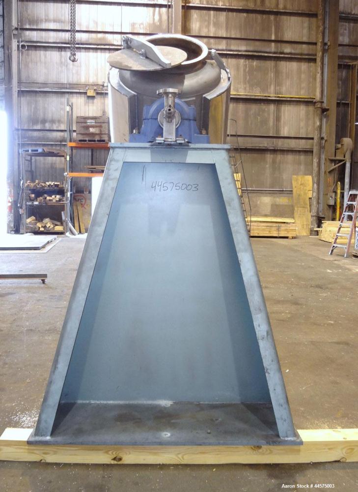 Used Patterson Industries Twin Shell Vacuum Dryer, 20 Cubic Feet, 304 Stainless Steel. Internal rated 2psig & Full Vacuum at 32 to 360 degrees F, jacket rated 15 psig at 32 to 360 degrees F. 18" Diam...