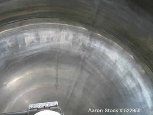 USED: Patterson Industries double cone vacuum dryer. Built in 1969.Stainless steel contact parts. Shell has a jacket rated for vacuum at300 deg F and 15 psig at 300 deg F. Top head thickness is 5/16"...