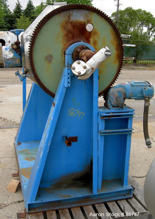 Used Patterson Industries Double Cone Vacuum Dryer, 8.7 Cubic Feet Working Capacity, 12.4 Total. 316 stainless steel. Internal rated FV at 300 Degrees F, carbon steel jacket rated 50 PSI at 300 Degre...