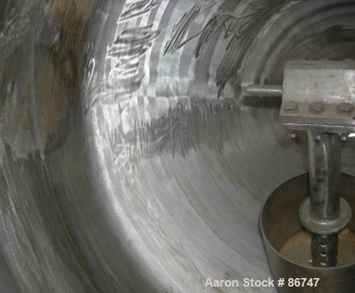 Used Patterson Industries Double Cone Vacuum Dryer, 8.7 Cubic Feet Working Capacity, 12.4 Total. 316 stainless steel. Internal rated FV at 300 Degrees F, carbon steel jacket rated 50 PSI at 300 Degre...