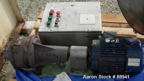 Used Patterson Pump Company Double Cone Vacuum Dryer, approximately 13.72 cubic feet working capacity, 316 stainless steel. 42" diameter x 12" straight side x 20" cones. Internal rated 25 psi at 275 ...