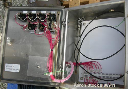 Used Patterson Pump Company Double Cone Vacuum Dryer, approximately 13.72 cubic feet working capacity, 316 stainless steel. 42" diameter x 12" straight side x 20" cones. Internal rated 25 psi at 275 ...