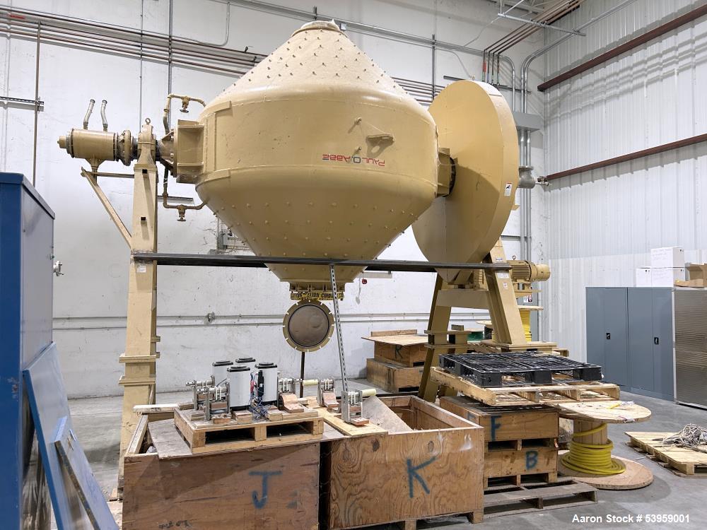 Used Paul O Abbe Rota-Cone Vacuum Dryer, 240 Cu Ft Capacity – Model 108 RCVD, Stainless Steel, Fully Refurbished