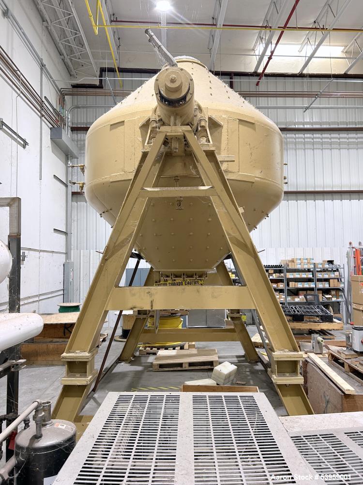 Used Paul O Abbe Rota-Cone Vacuum Dryer, 240 Cu Ft Capacity – Model 108 RCVD, Stainless Steel, Fully Refurbished
