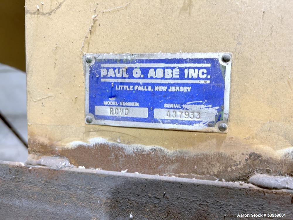 Used Paul O Abbe Rota-Cone Vacuum Dryer, 240 Cu Ft Capacity – Model 108 RCVD, Stainless Steel, Fully Refurbished