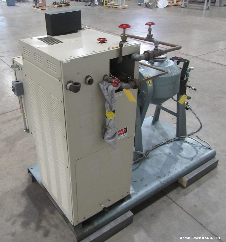Used Paul O. Abbe 12" Rota-Cone Vacuum Dryer – 0.5 CuFt, T316 Stainless, Skid-Mounted with Sterlco Heater