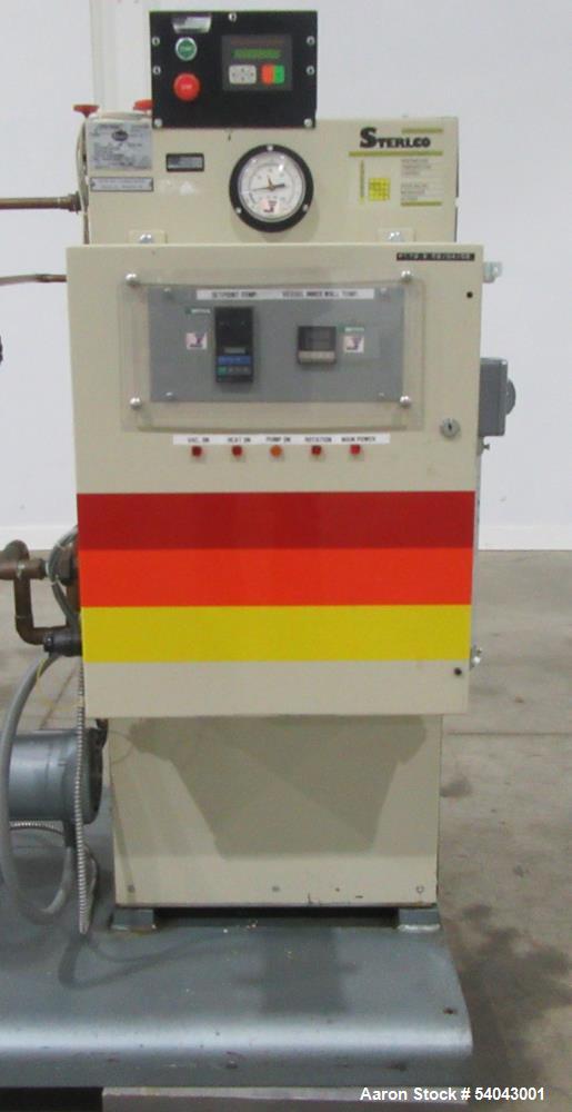 Used Paul O. Abbe 12" Rota-Cone Vacuum Dryer – 0.5 CuFt, T316 Stainless, Skid-Mounted with Sterlco Heater