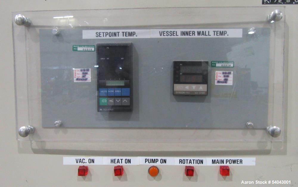 Used Paul O. Abbe 12" Rota-Cone Vacuum Dryer – 0.5 CuFt, T316 Stainless, Skid-Mounted with Sterlco Heater