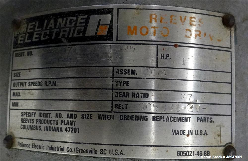 Used Used- Paul O. Abbe Rota-Cone Vacuum Dryer, Model 18RCVD.