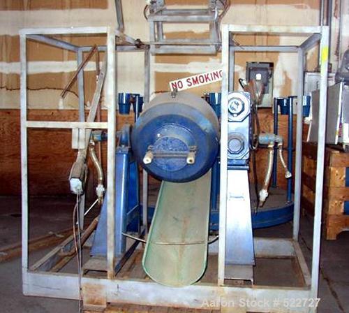 USED: Paul O Abbe Roto-Cone vacuum dryer, model RCVD-18. 1.7 cubicfoot total, 1.1 cubic foot working capacity. Internal 240 grit polish,jacket carbon steel rated at 14.7 psig @ 250 deg F, insulated w...