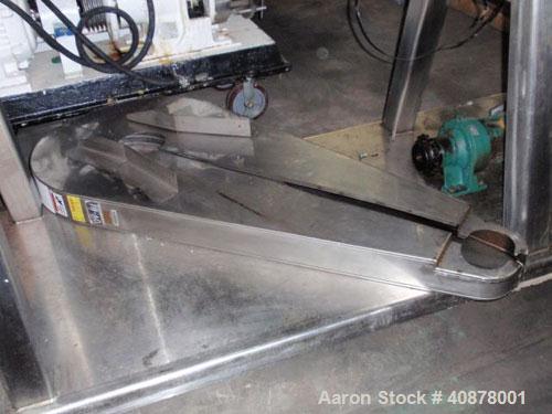 Used Paul O Abbe Rota-Cone Vacuum Dryer, Model 36RCD. 8.8 cubic feet working capacity, 13.5 total, 316 stainless steel. Internal rated full vacuum at 450 deg F,  jacket rated 14 psi. Approximately 36...
