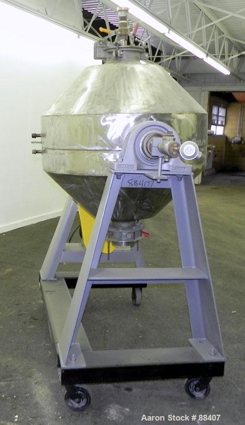 Used- Paul O Abbe Rota-Cone Vacuum Dryer, Model 36RCD. 8.1 Cubic feet working capacity, 13.5 total, 316 stainless steel. Int...