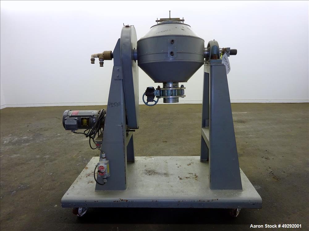 Used Paul O Abbe Rota-Cone Vacuum Dryer, Model RCD 18, Cubic Feet, 304 Stainles