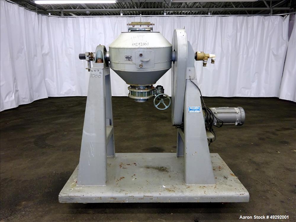 Used Paul O Abbe Rota-Cone Vacuum Dryer, Model RCD 18, Cubic Feet, 304 Stainles