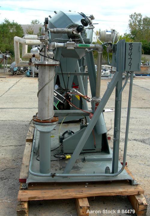 USED: Paul O Abbe Rota Cone vacuum dryer, model RCD, 2.5 cubic feet working capacity, 4.2 total. 304 stainless steel. Internal rated F/V, carbon steel jacket rated 14 psi. 24" diameter x 6" straight ...