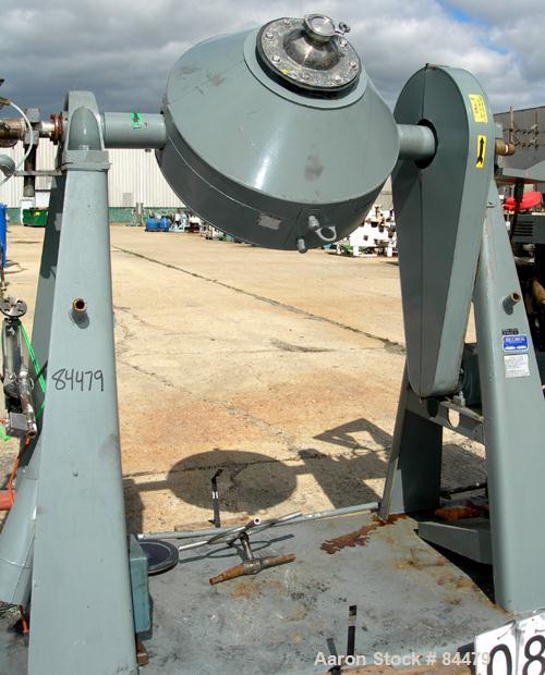 USED: Paul O Abbe Rota Cone vacuum dryer, model RCD, 2.5 cubic feet working capacity, 4.2 total. 304 stainless steel. Internal rated F/V, carbon steel jacket rated 14 psi. 24" diameter x 6" straight ...