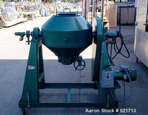 USED: Paul O Abbe conical dryer, RCVD-24. Approximately 3 cu ft, stainless steel contact parts, carbon steel outer shell, jacketed (non-code) 14.7 psi. Driven by 1/2 hp, 230-460V, 1725 rpm, 3 phase, ...