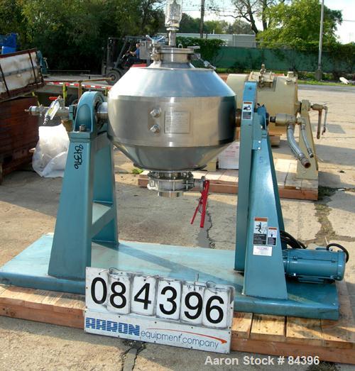 USED: Paul O Abbe Rota-Cone vacuum dryer, model RCVD-24. 2.6 cu ft working, 3.9 cu ft total capacity based on 65% total volume. 304 stainless steel. Twin 45 deg cones rated for full vacuum. Internal ...