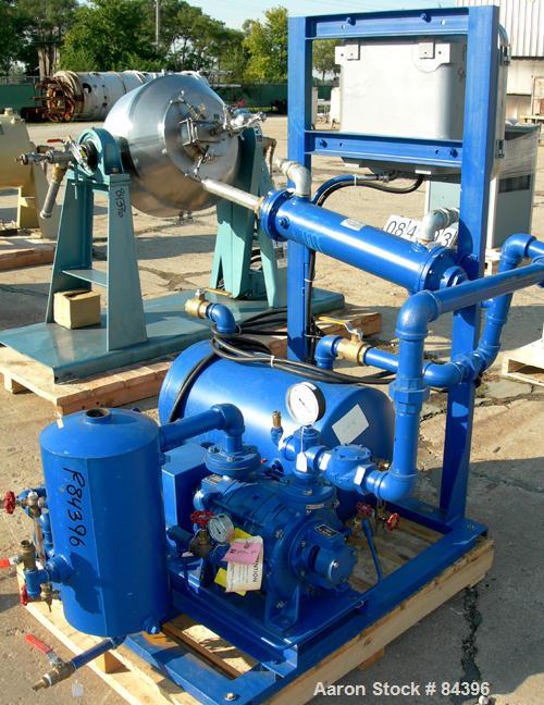 USED: Paul O Abbe Rota-Cone vacuum dryer, model RCVD-24. 2.6 cu ft working, 3.9 cu ft total capacity based on 65% total volume. 304 stainless steel. Twin 45 deg cones rated for full vacuum. Internal ...