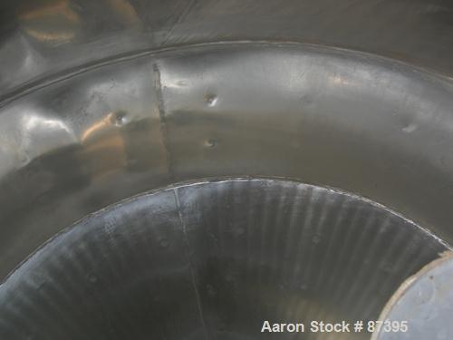 USED: Paul O Abbe Rota Cone vacuum dryer, model RCVD-84, 114 cubic feet working capacity, 172 total, 304 stainless steel. Internal rated F/V, carbon steel jacket rated 14.7 psi. 84" diameter x 26" st...