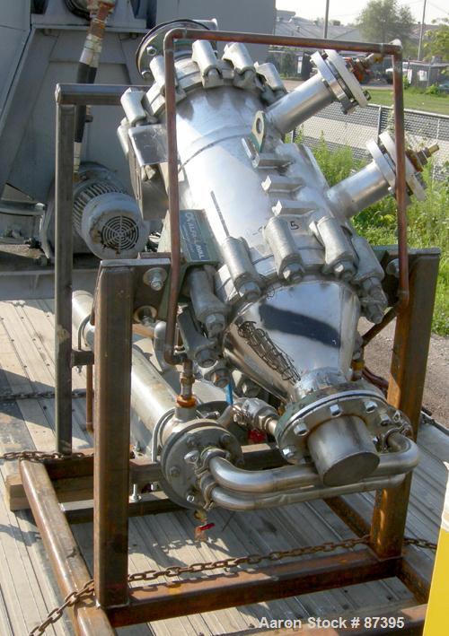 USED: Paul O Abbe Rota Cone vacuum dryer, model RCVD-84, 114 cubic feet working capacity, 172 total, 304 stainless steel. Internal rated F/V, carbon steel jacket rated 14.7 psi. 84" diameter x 26" st...