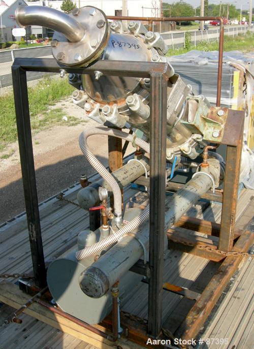 USED: Paul O Abbe Rota Cone vacuum dryer, model RCVD-84, 114 cubic feet working capacity, 172 total, 304 stainless steel. Internal rated F/V, carbon steel jacket rated 14.7 psi. 84" diameter x 26" st...