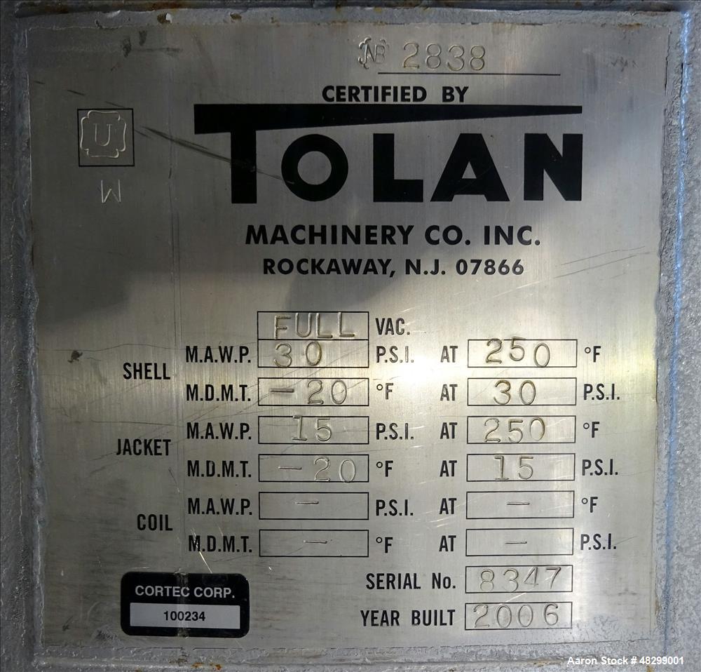Used Paul O. Abbe Rota-Cone Dryer, Model RCVD54, 304 Stainless Steel.