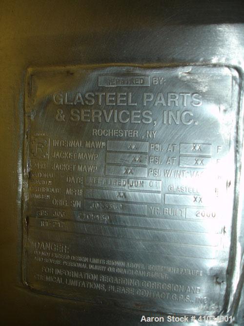 Used Pfaudler Glass Lined Double Cone Dryer, 150 Cubic Feet, Model 96-45-CD-MS. Internal rated 30 psi/FV @ 450 deg F. Jacket rated 50 psi @ 350 deg F. Type 9115 glass, 8' diameter, with Hasteloy vacu...