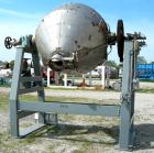 USED: Gemco double cone vacuum dryer, approximately 60 cubic foot working capacity, 304 stainless steel. Internal rated F/V at 250 deg F, stainless steel jacket rated 15 psi at 250 deg F. 70