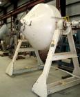 Used Gemco Double Cone Vacuum Dryer, Approximate 60 Cubic Feet Working Capacity, 304 Stainless Steel. Approximate 68