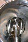 Used Patterson-Kelley Twin Shell Vacuum Tumble Dryer, 10 Cubic Feet, 316L Stainless Steel. Internal rated for full vacuum, 304 stainless steel jacket rated 30 psi at 250 degrees F. Maximum material d...