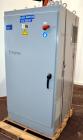 Used Patterson-Kelley Twin Shell Vacuum Tumble Dryer, 10 Cubic Feet, 316L Stainless Steel. Internal rated for full vacuum, 304 stainless steel jacket rated 30 psi at 250 degrees F. Maximum material d...