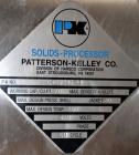 Used Patterson-Kelley Twin Shell Vacuum Tumble Dryer, 10 Cubic Feet, 316L Stainless Steel. Internal rated for full vacuum, 304 stainless steel jacket rated 30 psi at 250 degrees F. Maximum material d...