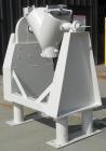 Used Patterson-Kelley 1 Cubic Foot Twin Shell Dry Blender, 304 Stainless Steel. (2) 11