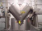 Used Patterson Kelley Twin Shell Vacuum Tumble Dryer, 10 cubic feet, 316 stainless steel. Internal not rated, 304 stainless steeljacket rated 30 psi at 250 deg F. Maximum material density 70 pounds p...