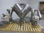 Used Patterson-Kelley Twin Shell Solids Processor, 20 Cubic Feet. Stainless steel construction, 65#/cu ft max density, rated full vacuum at 250 internal, jacketed for 30 psi at 250 f, apporximately 2...