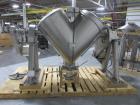 Used Patterson-Kelley Twin Shell Solids Processor, 20 Cubic Feet. Stainless steel construction, 65#/cu ft max density, rated full vacuum at 250 internal, jacketed for 30 psi at 250 f, apporximately 2...