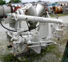 USED: Patterson Kelly twin shell vacuum tumble dryer, 2 cubic foot capacity, 304 stainless steel. Max material density 500 lb/cubic foot. Jacketed, rated 30 psi at 250 deg F. (2) 14