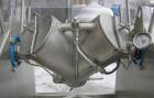 USED: Patterson Kelley mini processor 8 quart (.26 cubic foot) twin shell vacuum dryer, 316 stainless steel. Internal rated FV at 212 deg F, stainless steel jacket rated 30 psi at 212 deg F. Max mate...
