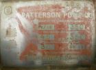 Used Patterson Pump Company Double Cone Dryer, model 415, 29 cubic feet working capacity, 41.42 total, 316 stainless steel. Internal rated FV/30 psi @ 350 degrees F, jacket rated 45 psi @ 350 degrees...